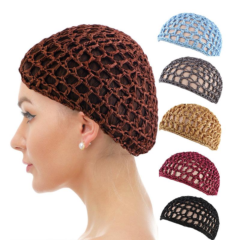 Hollow Mesh Crochet Hair Net Woven Hair Cap Bonnet Night Cap Sleep Cap For Women Wig Head Cover Accessories For Sleeping