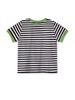 LA MAISON STUDIO Maison Dog Stripe Ringer Short Sleeve Navy(Fcg2Ts762W)