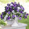 Artificial Flowers for Outdoors  1PCS Spring Faux Morning Glory Look Real Silk Flowers for Outside Planter UV Resistant Fake Flowers