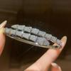 Bracciale Serpente Placcato Oro 18K con Zirconi - Bracciale Aperto di Lusso per uno Stile Versatile da Donna