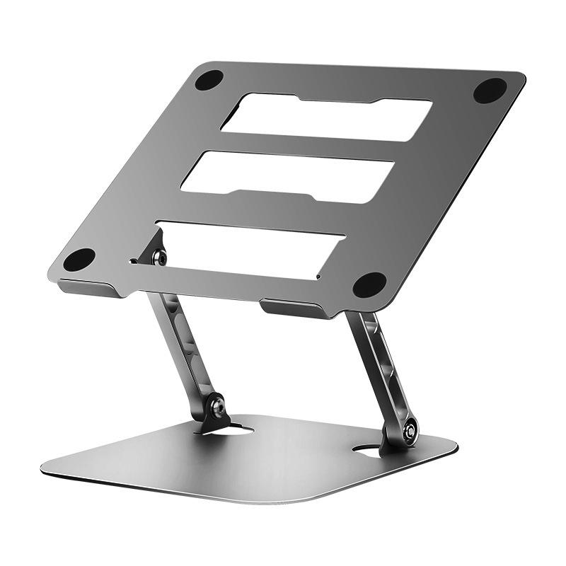Adjustable Rotating Laptop Stand with Cooling Feature and Height Adjustment for Desktop or Office Use