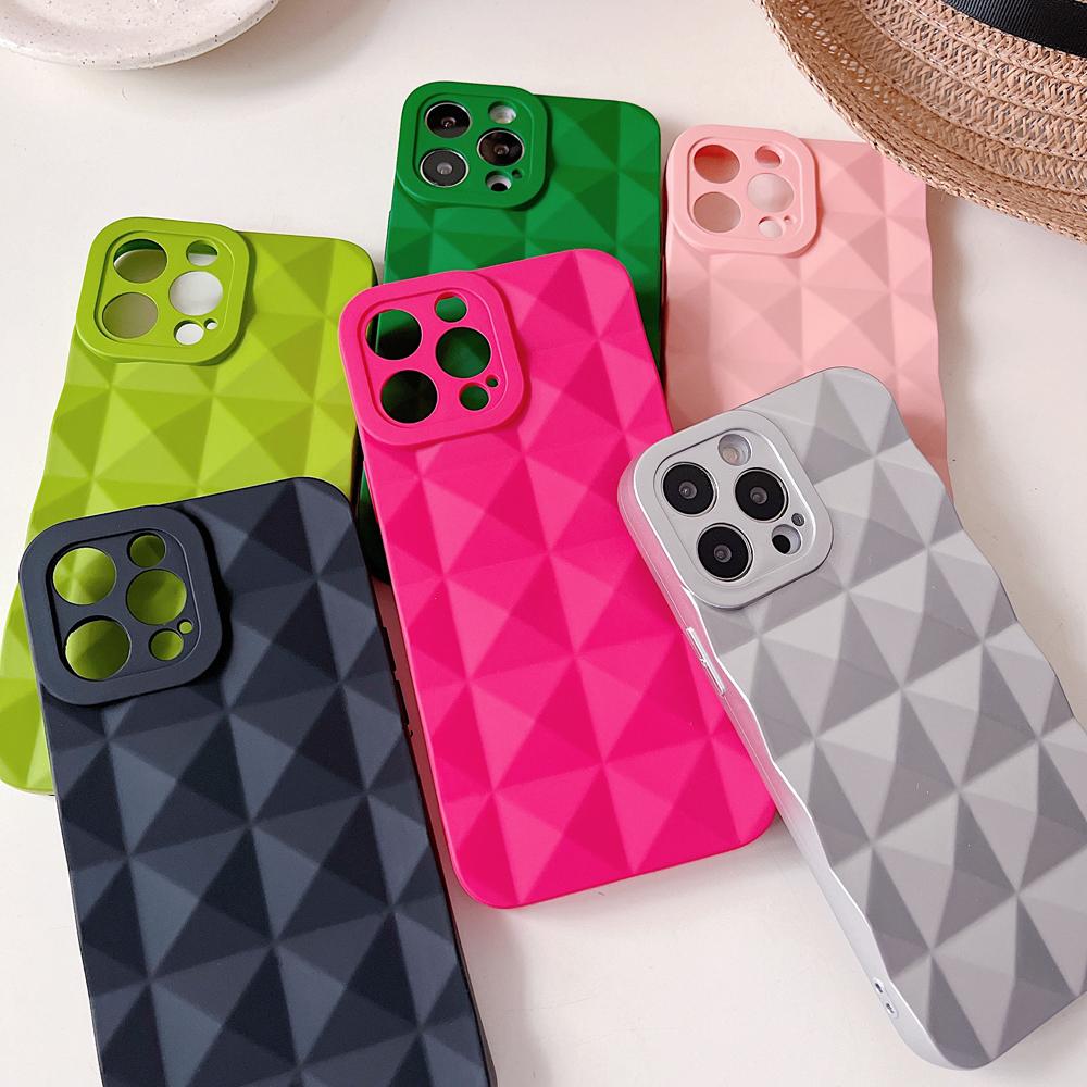 New Diamond Soft Silicone Phone Case For Iphone 13 12 11 Pro Max Plain Back Cover For Iphone 11 12 13 Fashion Chic Cases