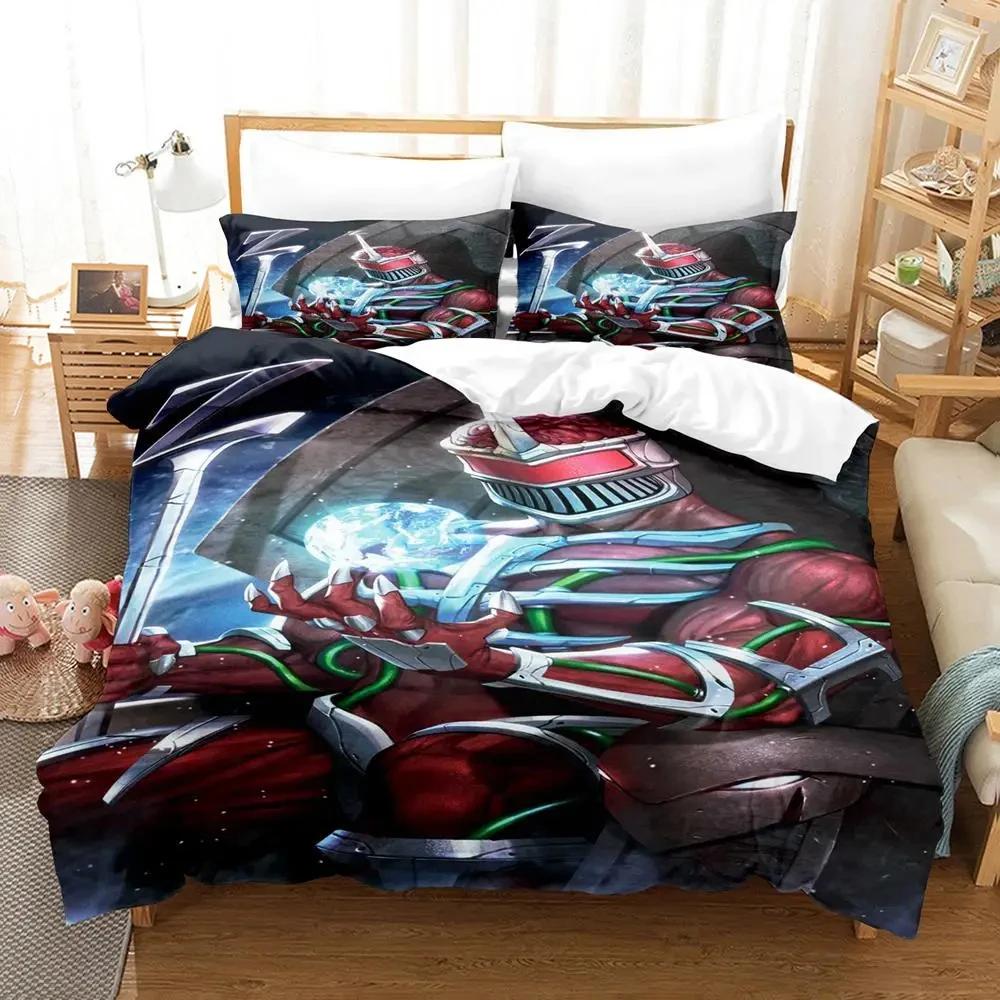 Mighty Morphin Single Double Queen King Size Bedding Set Aldult Boys Bedroom Duvet Cover Sets 3D Print Anime 2024
