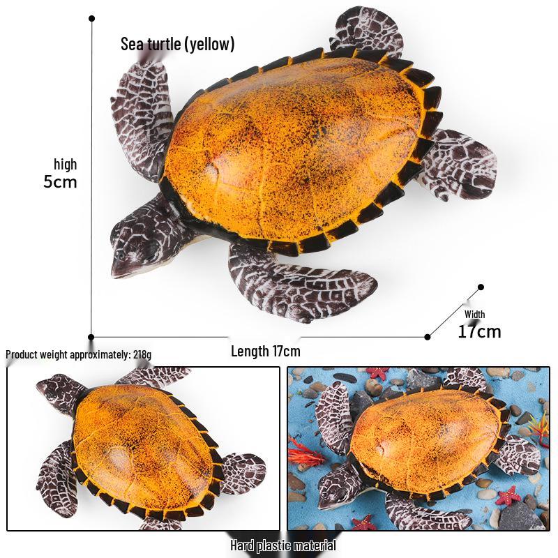 Cross-Border Children's Cognitive Amphibian & Reptile Tortoise Model Fish Tank Ornament Toy