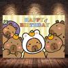 1set Cute Capybara Birthday Birthday Party Background Decoration Baby Shower Kids Background Photography Kids Room Decor Props