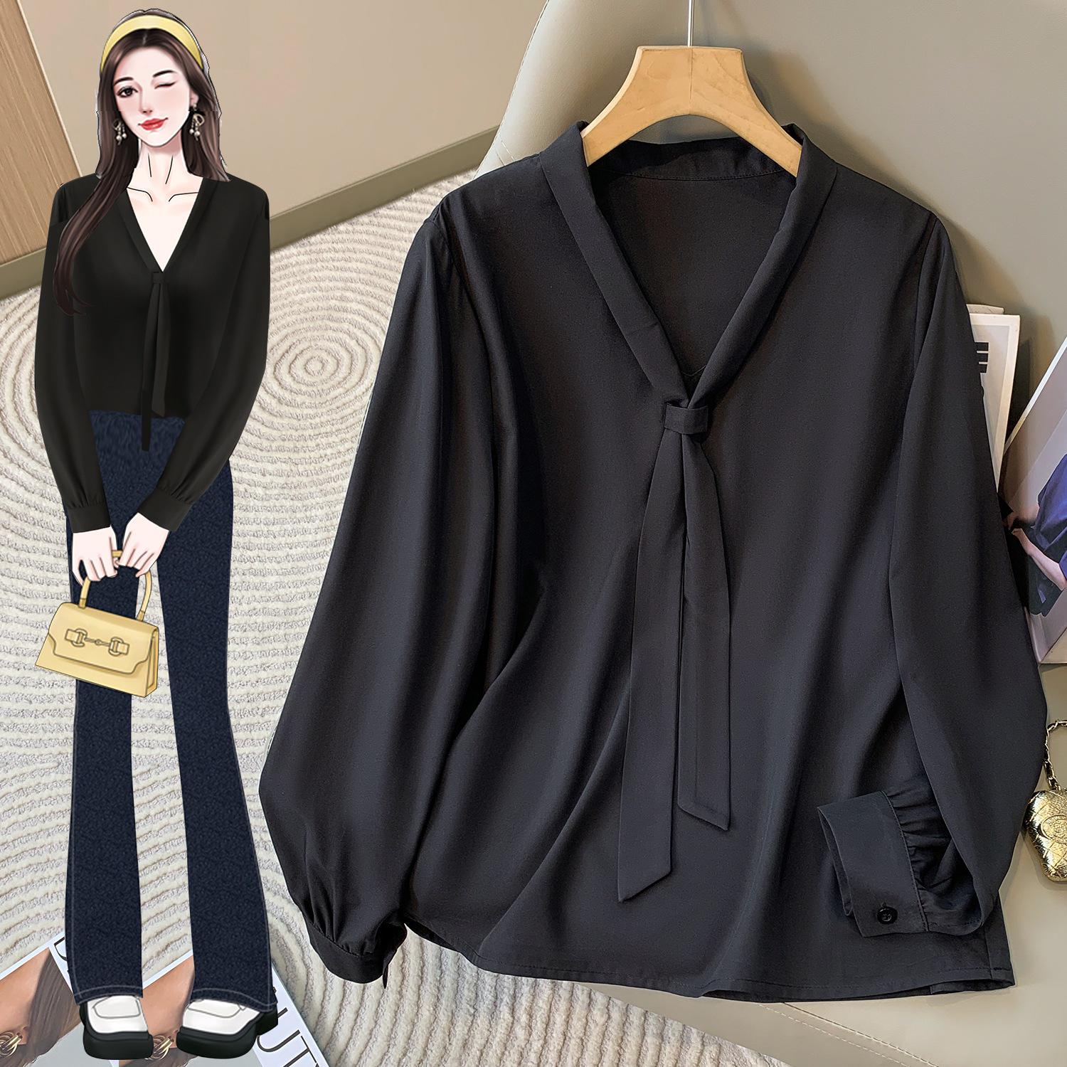 

Plus Size Spring Slimming White Commuter Shirt - Women s Fashionable and Professional Top 4XL
