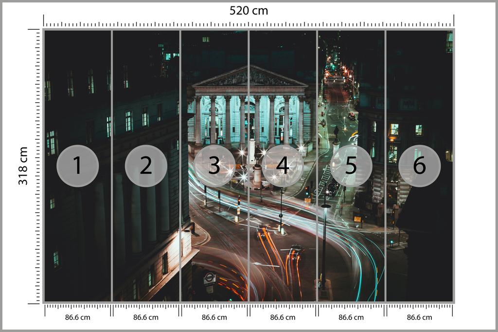 Photomural London At Night Structural Vinyl 520x318