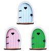 Wooden Craft Miniature Door Ornament For Garden Decor And Home Interior Design