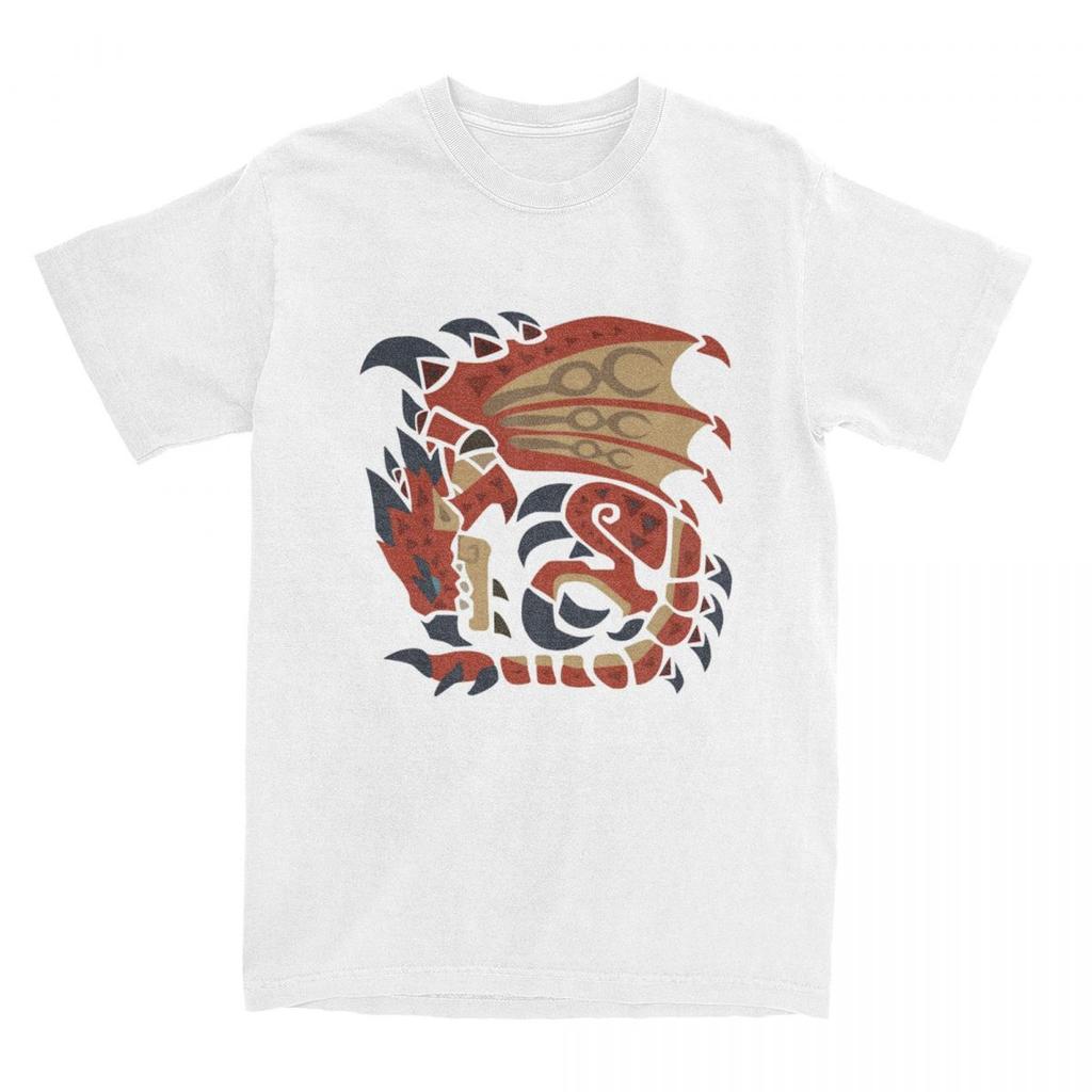 Monster Hunter T-Shirt Summer Rathalos Aesthetic T-Shirts 100 Cotton Fashion Tee Shirt For Men Short-Sleeved Custom DIY Clothes