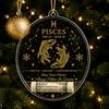 Hanging Decor for Showcase Christmas Tree Money Holder Pendant, Transparent Acrylic Round Ornament, 12 Holiday Gift Tags Zodiac Signs Theme Decorative