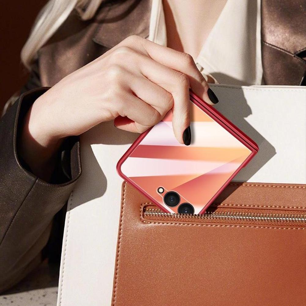 For Samsung Galaxy Z Flip7 5G Case Hard PC Hinge Protection Phone Cover with Rear Small Screen Protector