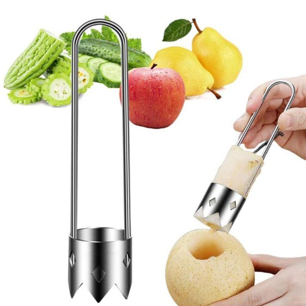 Stainless Steel Tomato Stem Corer Tool Embedded Pepper Corer Seed Remover Tool Strawberry Huller