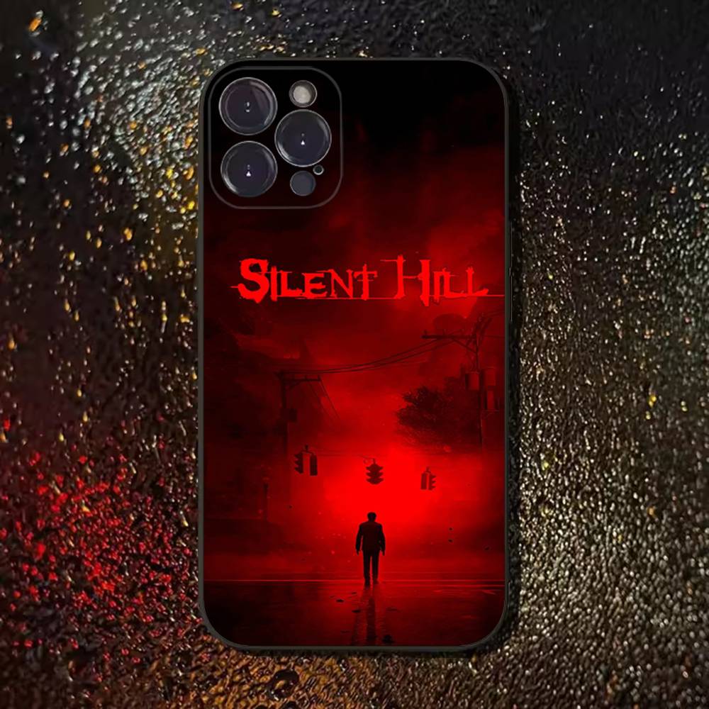 

S-Silent Hill 2 V-Videogame Phone Case For iPhone 17,16,15,14,13,12,11,Pro,Max,Plus,E,SE4,Air,Mini Black Precise Hole Matching iPhone17