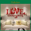 Ideal Gift Home Decor 3d Mirror Love Wall Stickers With Beautiful Acrylic Design