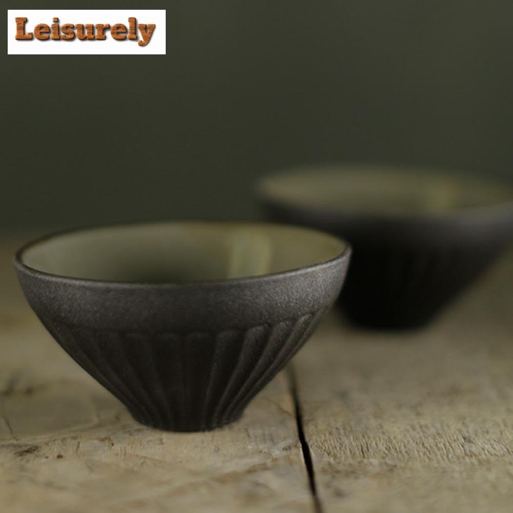 Japanse Kegel Theekop Handgemaakt Steengoed Ovenverandering Theekop Persoonlijke Kop Ruw Aardewerk Theekom Kung Fu Thee Meesterkop Drinkgerei