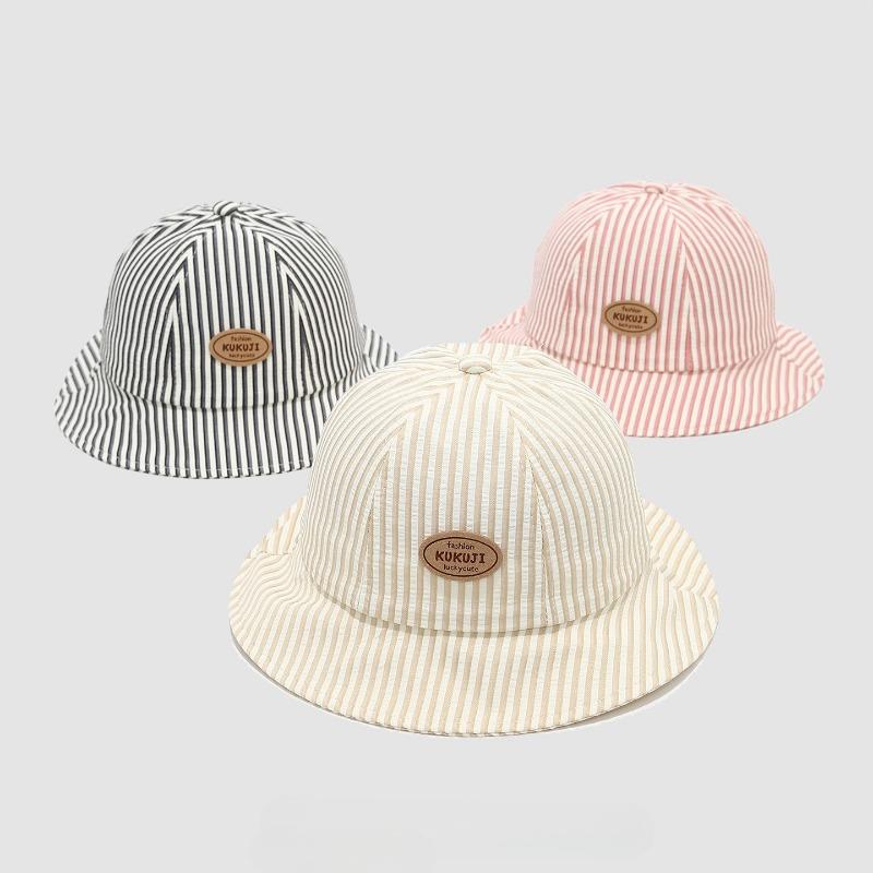 Kids Fisherman Hat 50cm 1-3 Years Striped Baby Cap Spring Summer Boys Girls Sun Hat Outdoor Beach Travel Trendy Personalized