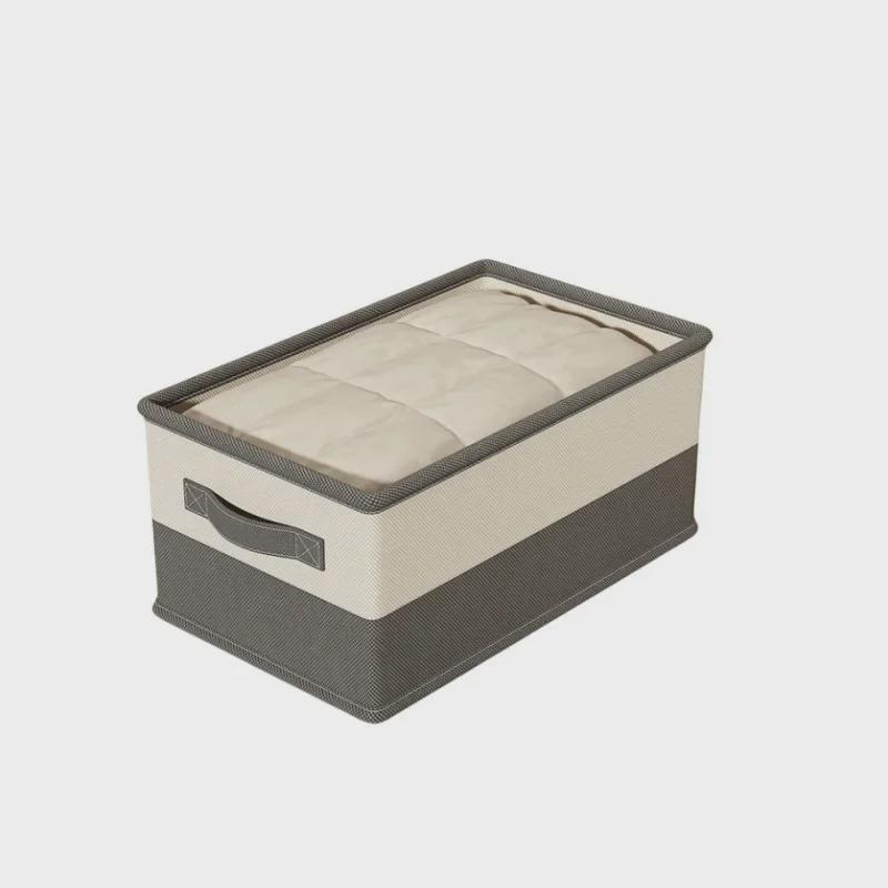 Quilt & Clothes Storage Box: Foldable Wardrobe Organizer with Dividers