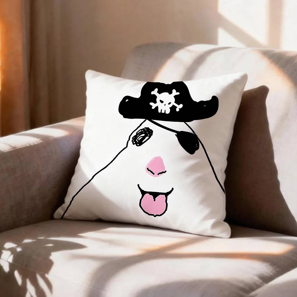 CartoonHCHamster Caveman Pillow Case Pattern Printed Pillowcase For Living Room Sofa Cushion Cover