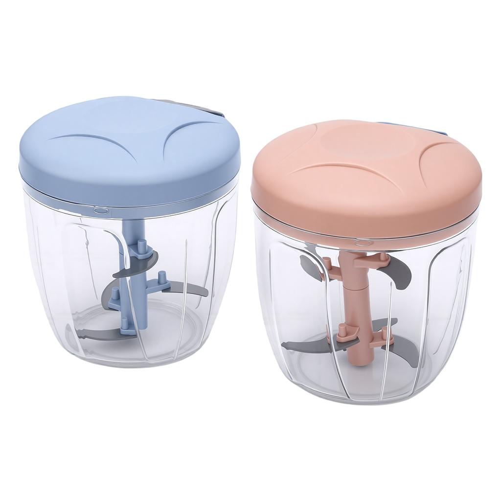 Hand Pull Manual Food Chopper Garlic Mincer Vegetable Cutter with Multi Layer Blades Rapid Mincing for Meat Garlic Baby