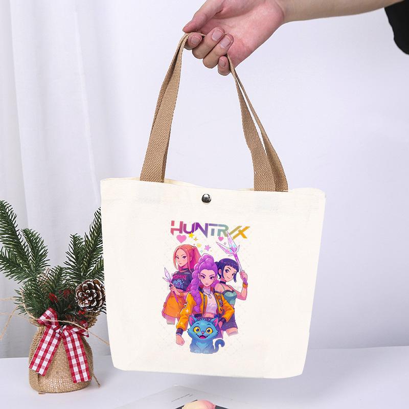 Animation Cartoon Printing Fashion High Value Lightweight Casual Shoulder Bag Going Out Portable Canvas Bag