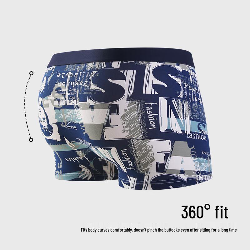 Nanjiren Men's 10A Antibacterial Cotton Boxer Briefs Multi-Pack