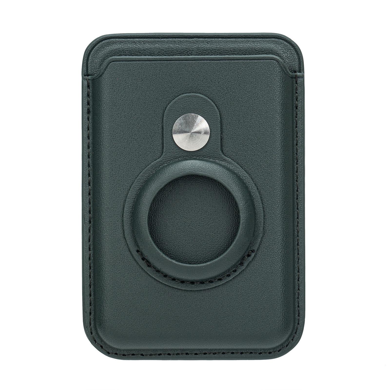 Apple 16/17 MagSafe Magnetic Card Holder & AirTag Anti-Loss Device Tracker Sleeve темно-зеленого