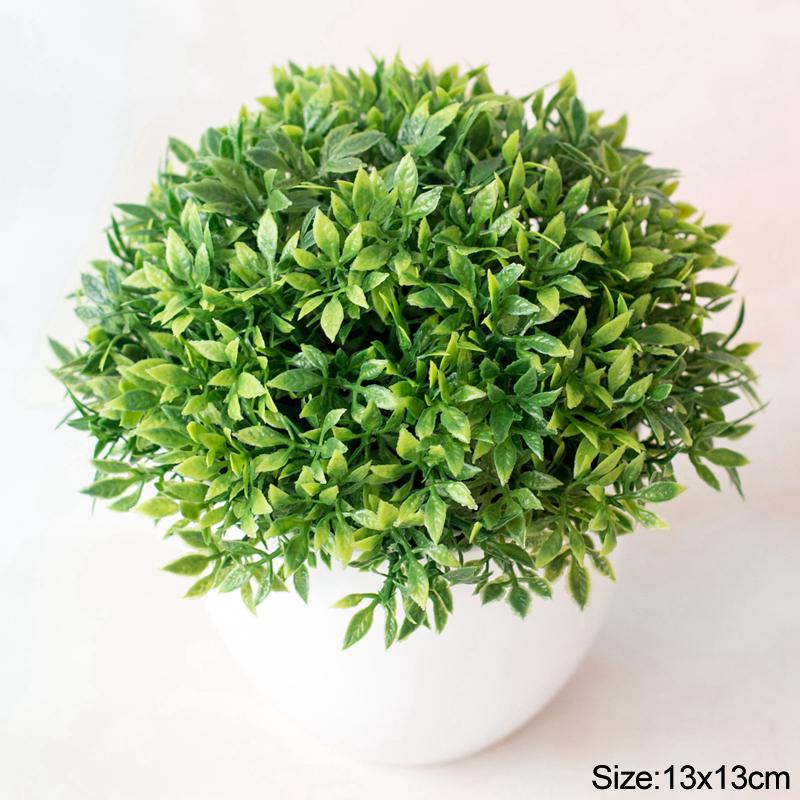 Kunstige planter Bonsai Liten Trepotte Falske Plante Blomster Potte Ornamenter For Hjem Rom Bord Dekorasjon Hotell Hage Dekor