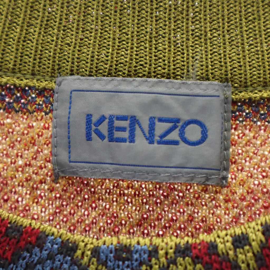 KENZO 90s Old Japanese wool blend Overall handle Long sleeve knit free Women Used