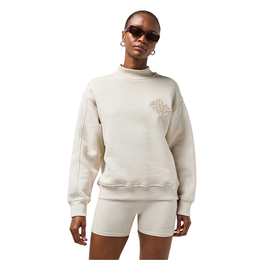 Couture Womens/Ladies Embroidered Mock Neck Sweatshirt