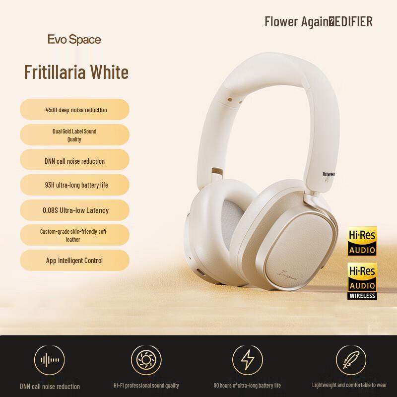 Edifier Hecate Evo Space Noise-Canceling Over-Ear Bluetooth Headphones