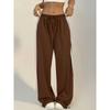 High-waisted Loose Sports Trousers with Side Stripes, Versatile Slimming Straight Drape Casual Wide-leg Pants for Women