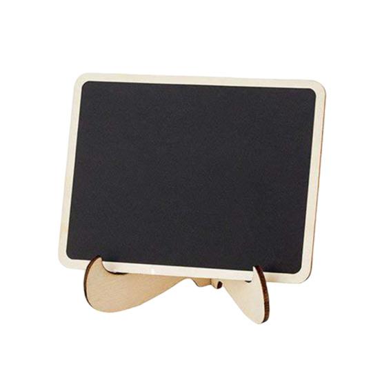 Mini Krétatábla Állvánnyal Újrafelhasználható Kis Tábla Dísz Törölhető Fa Üzenőtábla Jel Asztali Dekoráció