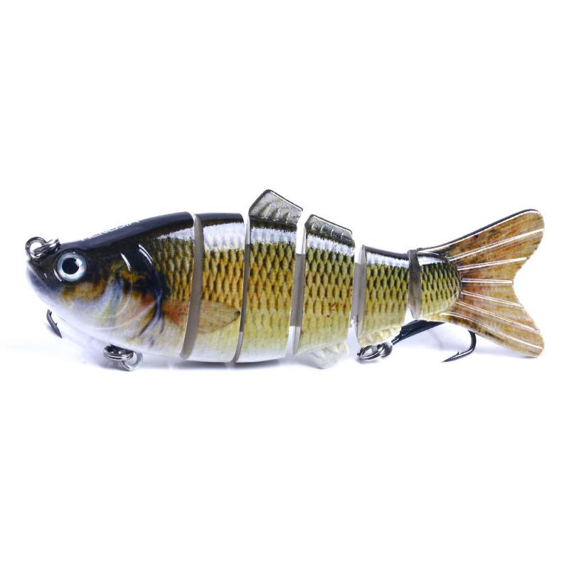 10cm/18g Esca da Pesca 12 Colori Multi-Segmenti Articolata Bionica Esca Artificiale Wobbler Affondanti Pesca