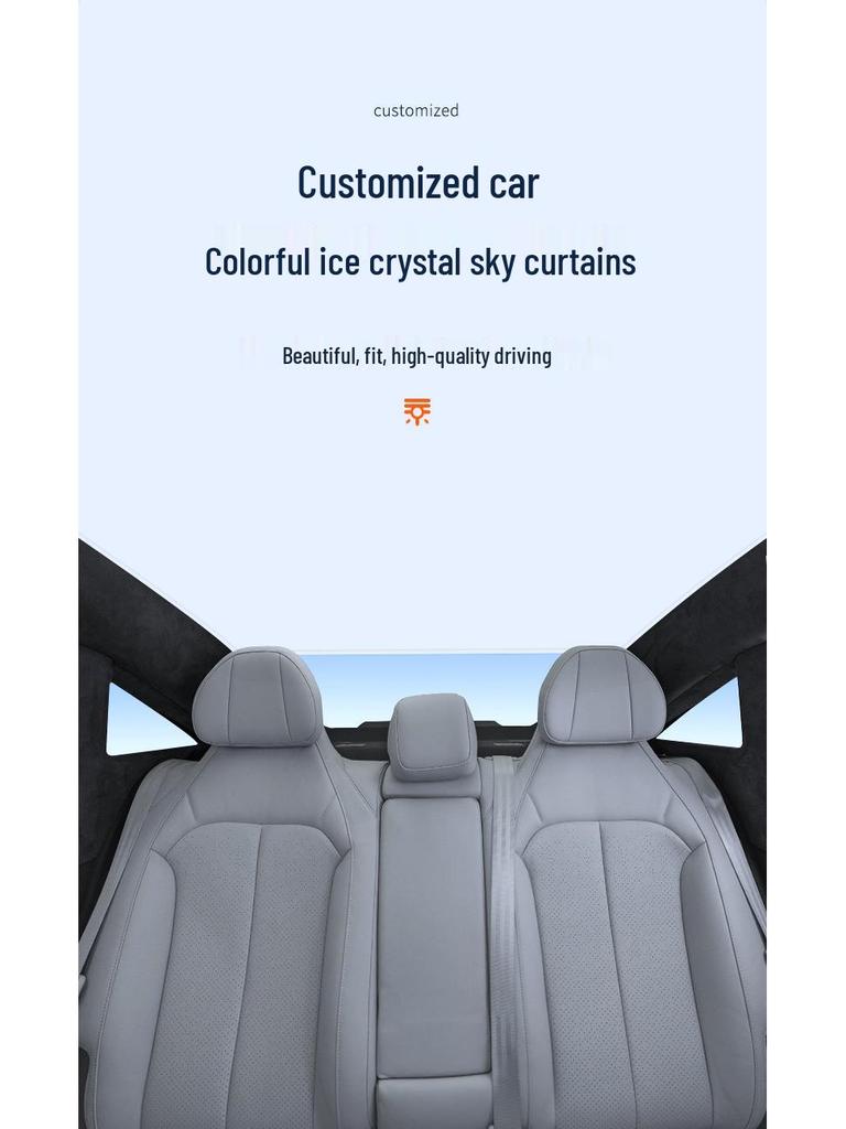 Leapmotor C01 Sunroof Ice Crystal Sunshade: Heat Insulation, Sun Protection, Privacy, and Light Blocker for Camping