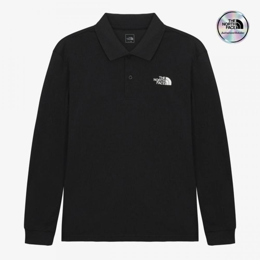 The North Face Men S Long Sleeve Coolmax Prime Polo nt7qS00a Black BLACK/095