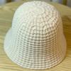 Knitted Bucket Hat Women's Autumn and Winter Solid Color Wool Hat Warm Bucket Hat Fashion
