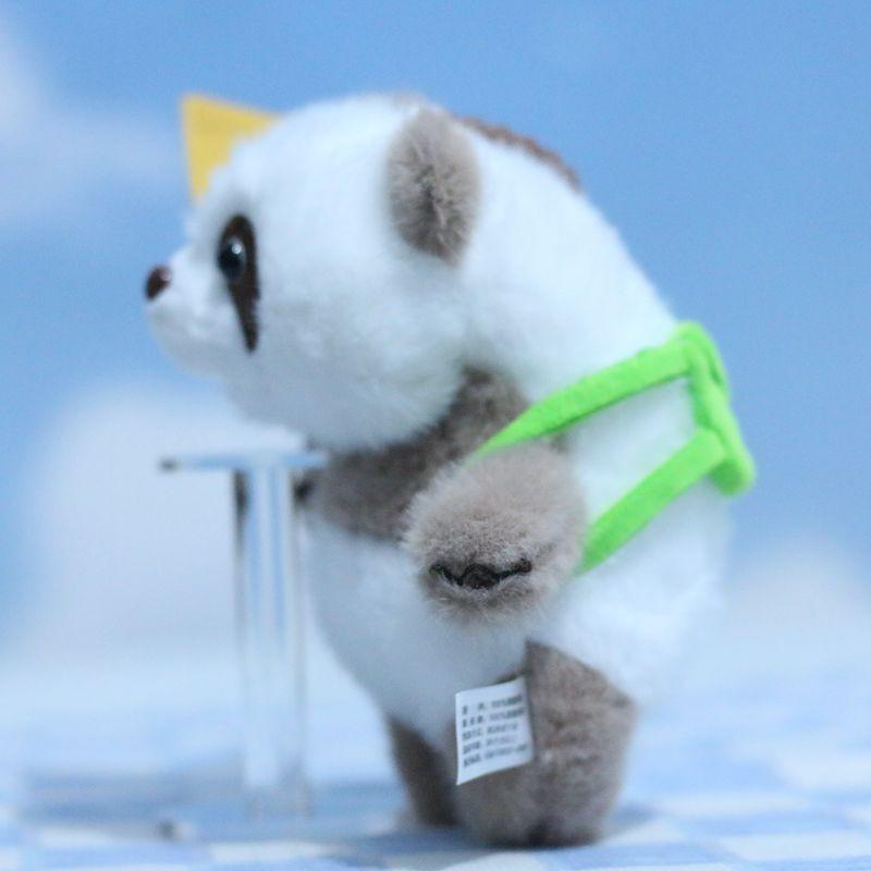 Cute And Fluffy Panda Plush Keychain For Backpacks With Adorable Design And Short Plush Fabric