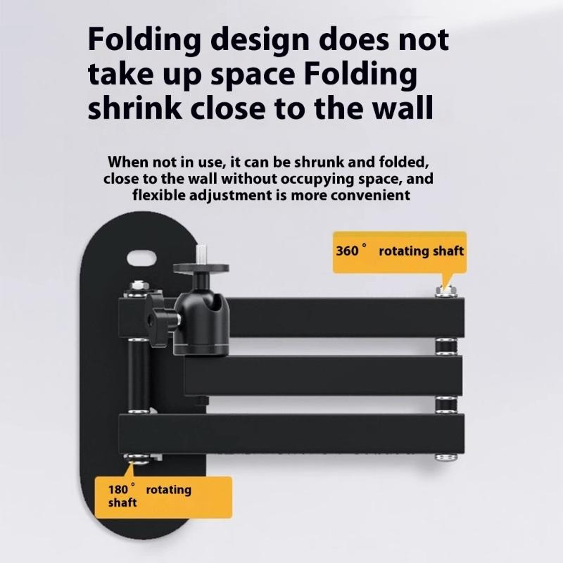 Projector Wall Mount Bracket With 5KG Load Capacity 360 Degree Adjustable Swiveling 1/4inch For Home Theater