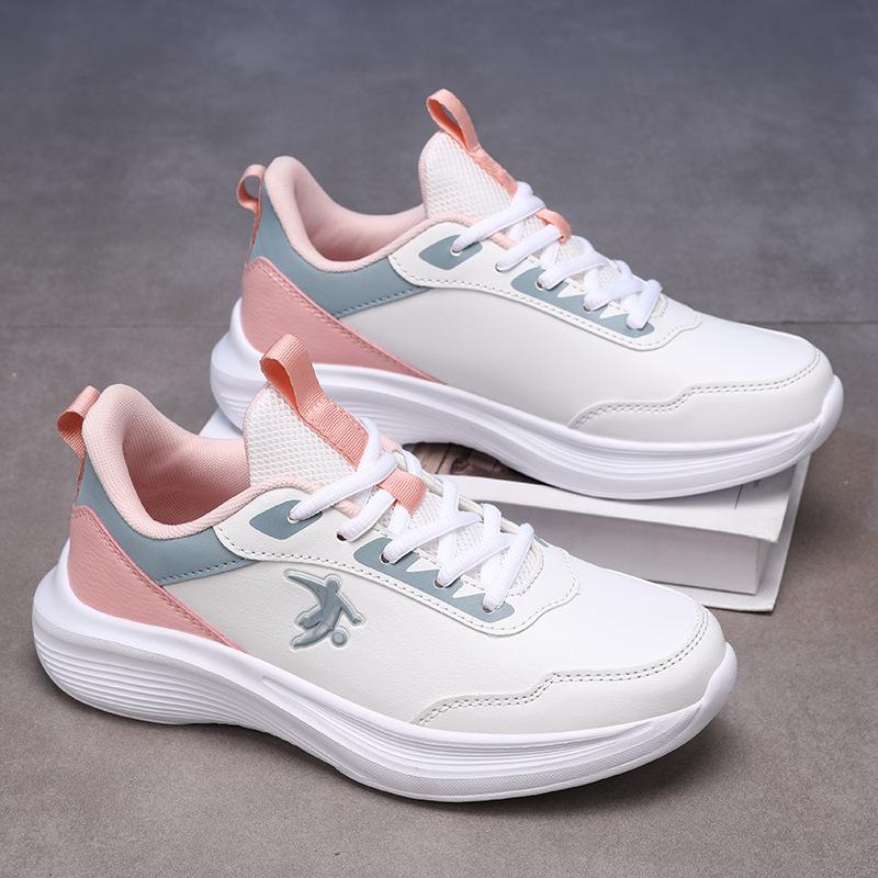 Girls spring and autumn running shoes lightweight shock absorption special running shoes ultra-light soft sole non-slip waterproof student sports