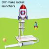 1 Sada DIY Model Raketometu Ručně Vyráběné Dřevěné Puzzle Vzduchem Poháněná Raketa Stavební Řemesla Děti STEM Vzdělávací Vědecký Experiment Hračka