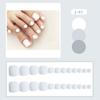 24Pcs Glossy Lake Blue Press On Toenails Full Coverage Artificial Acrylic Fake Toe Nails Removable Wearable Nail Art