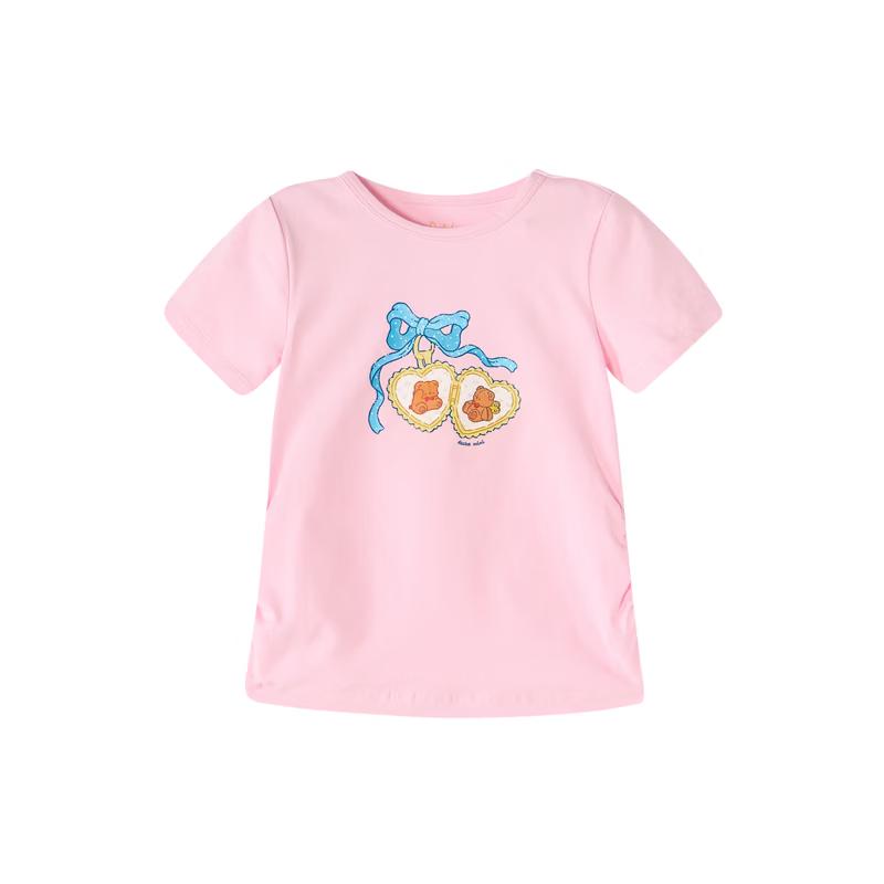 Deesha Girls' 2026 Summer Fashion Print Short Sleeve T-shirt