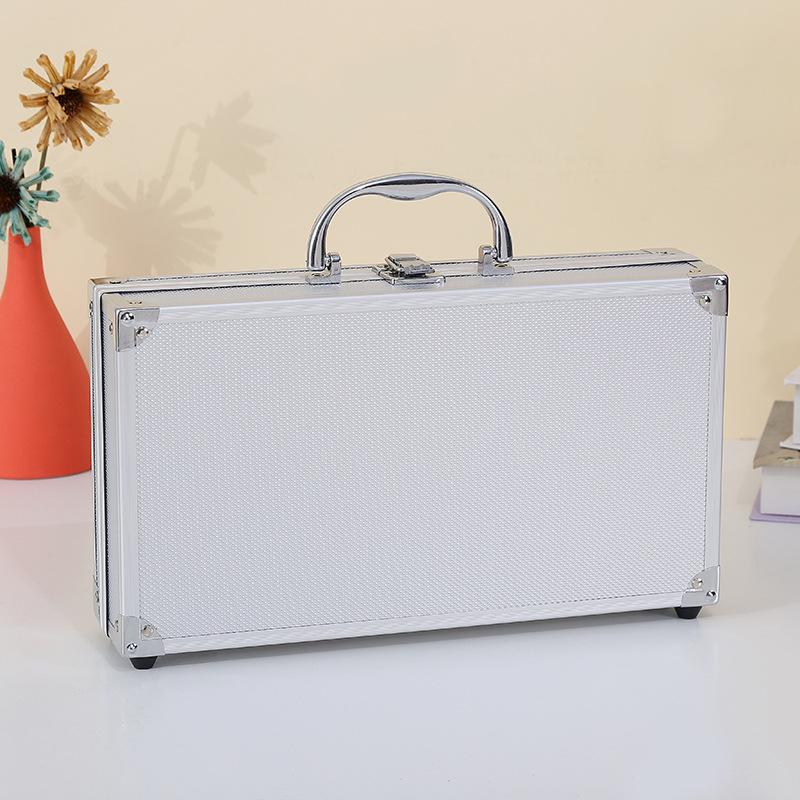 

Роскошная многослотовая алюминиевая коробка для хранения часов и ювелирных изделий из ореха с окном и пылезащитной конструкцией