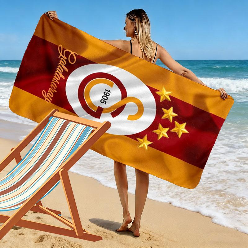 Galatasaray S Print Beach Towel, Large Soft Quick Dry Towel for Beach Camping Swimming