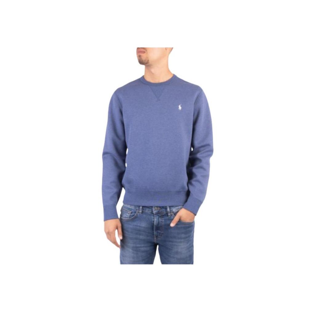 Polo Ralph Lauren Logo Embroidered Knit Crew Neck Long Sleeve Sweatshirt Men sweatshirt Mixed-Blue 710881519-011