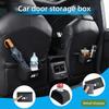 For Volkswagen MOACar Trapezoidal Sloped Black Leather Door Multi-Functional Storage Compartmen For VW R Golf Passat mk5 Scirocco Polo Jetta GTI