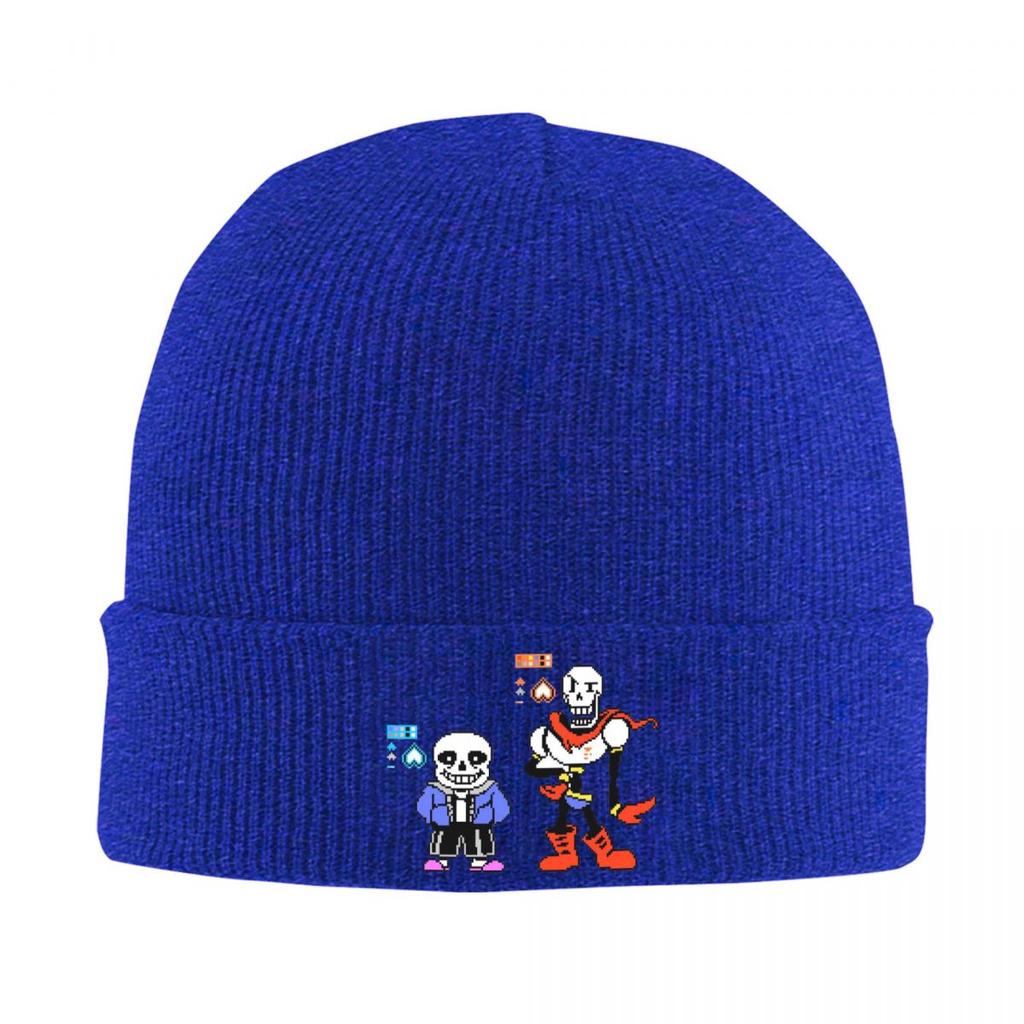 Undertale Sans Und Papyrus Warme Strickmütze Winter Strickmütze Beanie Mütze Skullies Beanies Hip Hop Mützen für Unisex