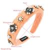 Damen Haarband Feeling Vintage Glas Kristall Perle Breite Kante Haarnadel Shampoo Kopfbedeckung