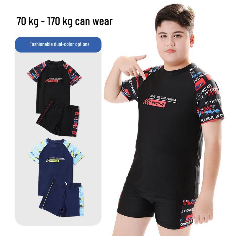 

Plus Size Boys Swim Trunks - Split Swimsuit Set for Children 150