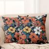 1 Stück Kissen mit Blumendruck für Heimdeko Polyester-Kissenbezug, dekoratives Sofakissenbezug Kopfkissen